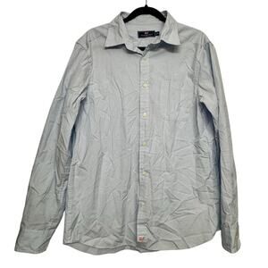 Vineyard Vines Men’s Light Blue Button Down Shirt Size M‎ Stretch Cotton Oxford